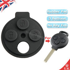 3 Button Key Case Rubber Pad for Mercedes Smart Car Fortwo 2007-2015 Remote Fob