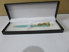 A WELL CARED FOR  CASED TIFFANY & Co ENAMEL & GOLD BOW PURSE PEN    