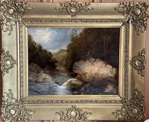 Antique oil painting - oil,
