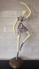 Vintage style large 58cm Metal Ballerina Figure / Figurine / Sculpture