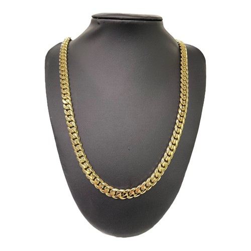 9ct yellow gold miami curb - yellow,