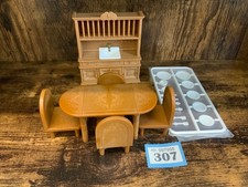 Sylvanian families  old oak hollow dining furniture room set 100% immaculate ❤️