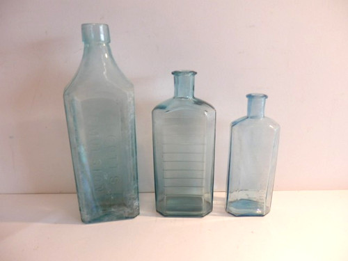 Three vintage aqua - vintage, aqua-tinted