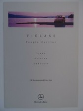 Mercedes V-Class UK Price List Brochure 1996: V 230 Trend, Fashion, Ambiente.