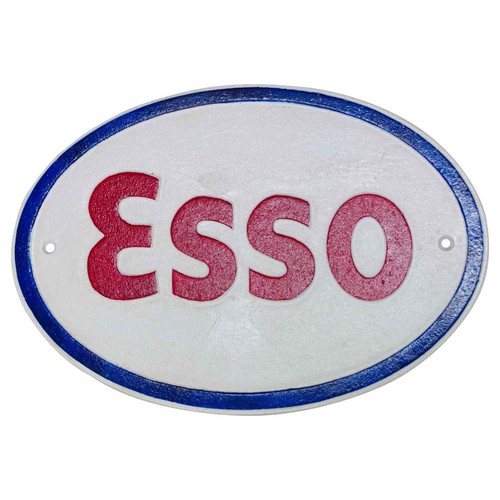 Esso cast iron wall - iron, sign