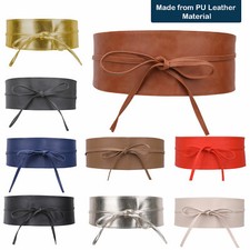 Wide Waist Belt PU Leather