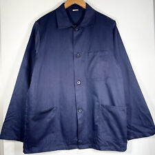 Vintage French Worker Shirt Jacket Chore Utility Blue Size M