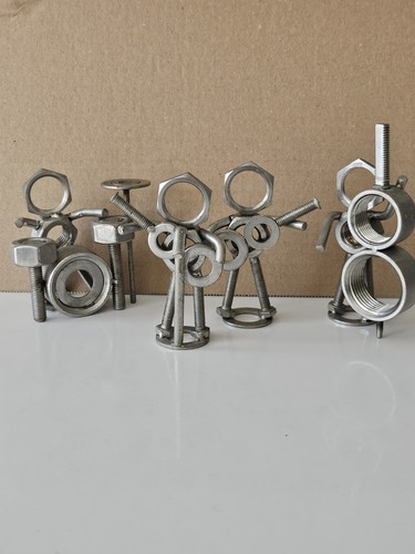Metal art sculpture nuts - sculpture, and