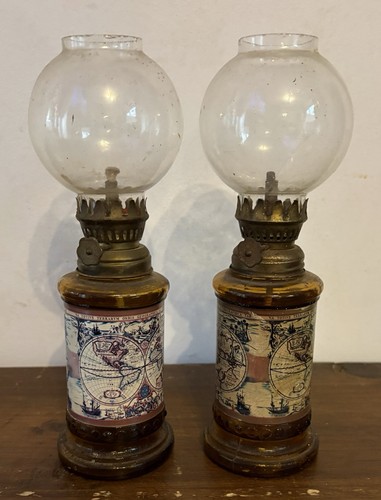 Vintage amber glass miniature - amber,