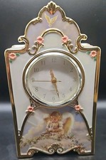 Bradford Exchange Heirloom Porcelain Clock "Timeless Treasures"by Dona Gelsinger