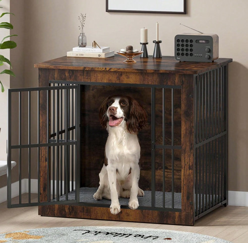 Large dog crate furniture - dog,