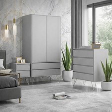 Modern 3 Piece Grey Bedroom
