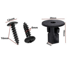 FIT MG WHEEL ARCH MOUNTING FITTING SPLASHGUARD LINING SCREWS & GROMMET SET 5X