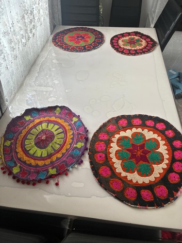 Antique vintage suzani - 4x,