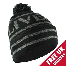 Liverpool Bobble Hat Black & Grey - Adult One-Size