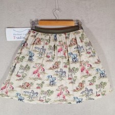 Cath Kidston London Skirt Women Animal Safari Zoo Cotton S 8/10 Giraffe Elephant