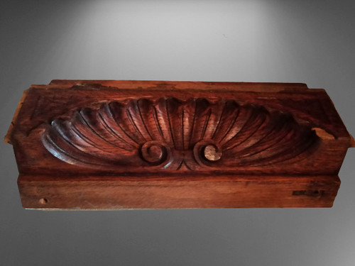 Antique french wood - 18", carved