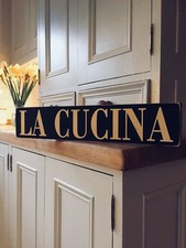 Kitchen Sign Wooden La Cucina