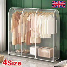 Clear Clothes Rail Cover Strong Garment Coat Hanger Protector Zipped 4 Sizes