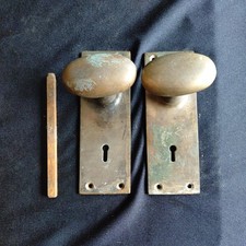 Brass door knobs - brass,