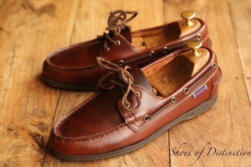 Sebago brown leather boat deck - sebago,