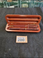 AUSTRALIAN GEOGRAPHIC WOODEN PEN SET FOUNTAIN PEN & BALLPEN