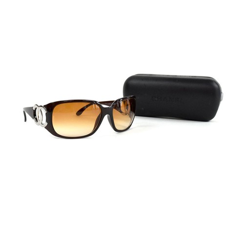 Chanel silver logo - cc, brown