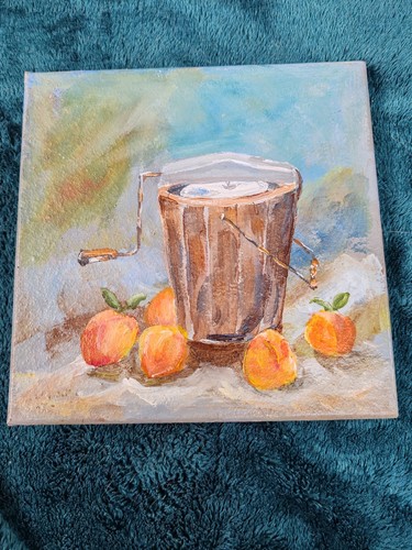 Hand painted ceramic tile - hand,