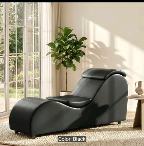 Faux leather yoga chair - leather,