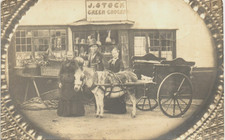 Colchester photographer. J. Stock, Greengrocer. Shop & Donkey Cart by W.Morter.