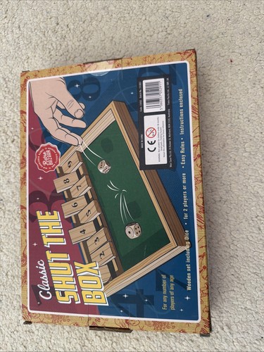Shut the box wooden dice - shut,