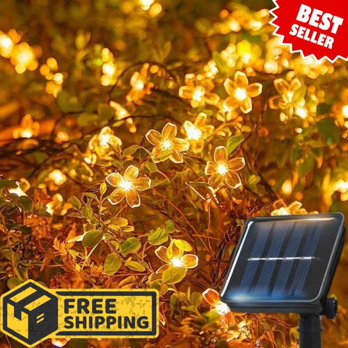 Solar garden flower string - solar,