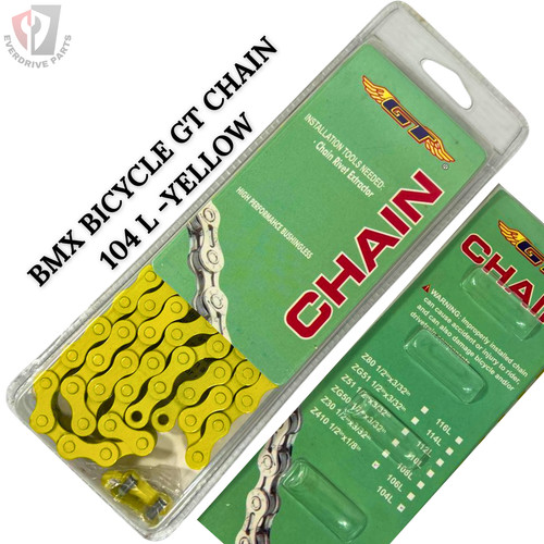 Bmx chain 104l yellow old - gt,