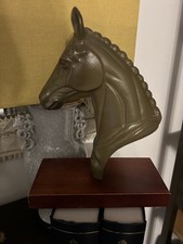 Vintage Horse Racing Trophy / Sculpture mounted on Solid Wooden Base