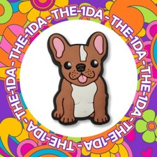 Super Cute Baby Brown French Bulldog Puppy Croc Charm - Animal Dog