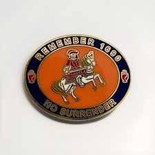 Remember 1690 No Surrender Orange Pin Badge – William of Orange / Loyalist