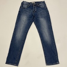 883 Police Jeans Mens W32 L28 Blue Distressed Regular Tapered Cassidy Stretch