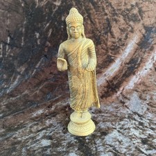 Buddha Statue Vintage Solid Brass, Standing