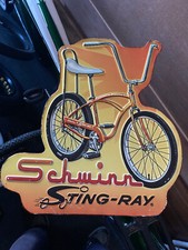 Used vintage Schwinn Stingray Metal sign Chopper Cruiser Muscle Bike