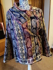 Handmade  Fleece Cotton Lined Warm Cardigan Handmade Sz Large Ladies