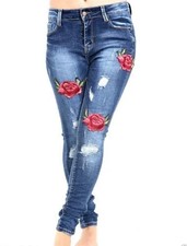 LADIES WOMENS FLORAL DISTRESS