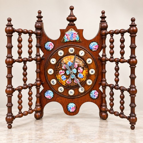Antique triptych clock - antique,