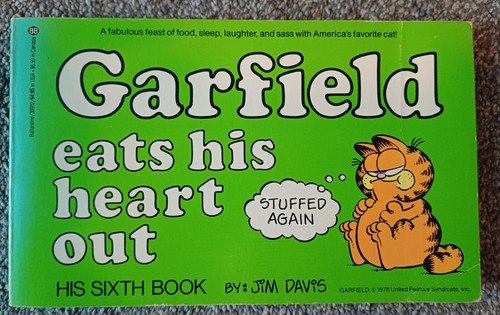 Garfield eats his heart - heart, out
