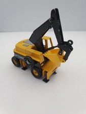 Vintage Majorette VR Wheeled Excavator F110 Construction Yellow Digger