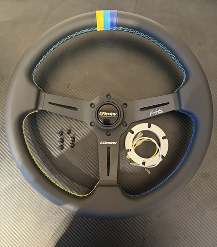 Greddy style steering wheel - steering,