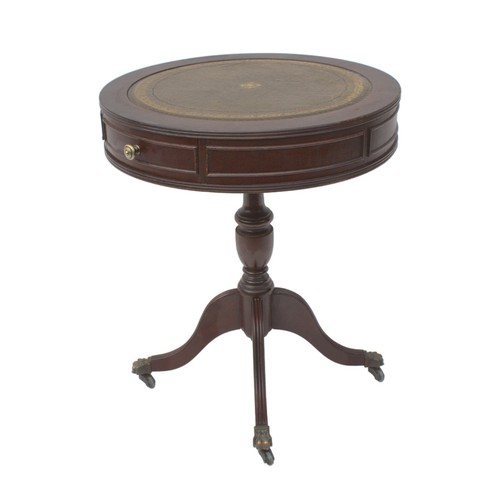 Vintage round wooden drum