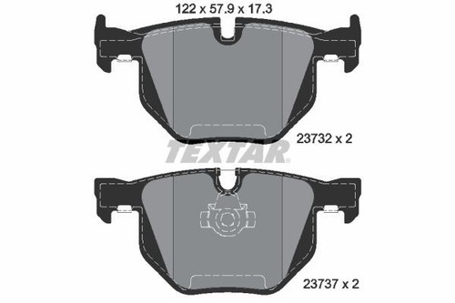 Textar 2373201 rear - textar, brake