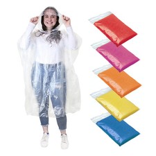 EMERGENCY RAIN PONCHO WATERPROOF COAT CAPE MAC DISPOSABLE REUSABLE FESTIVAL BN