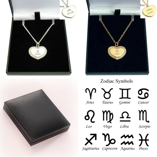 Zodiac necklace personalised - zodiac,