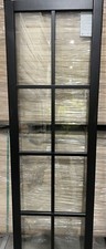 NEW STYLE  CONTEMPORARY BLACK 8 PANEL GLAZED DOORS 1981mm X 610mm X 35mm